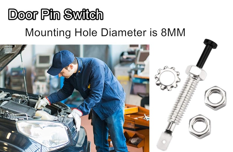 LDCRE Door Pin Switch Car Auto Trunk Alarm Security Hood On Off Momentary 20A 12Vdc Universal Adjustable Bonnet Light Hood Screw 4PCS - Image 5